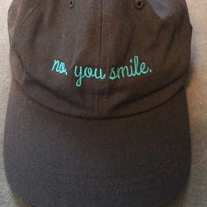 No, you smile. Funny hat for women who are constantly being told to smile 👀😆